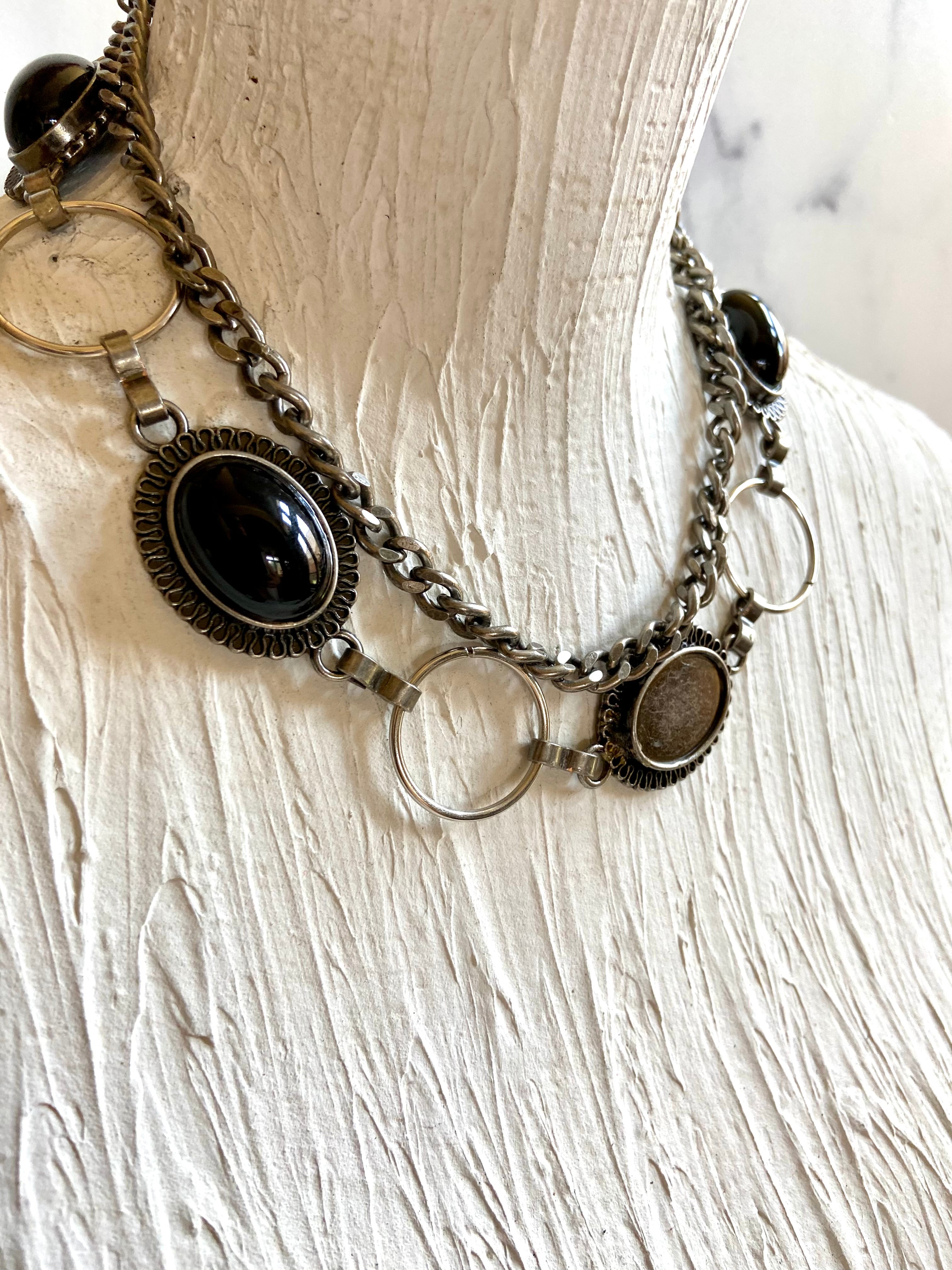 Black &vintage silver belt