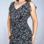 Silk Floral Summer Dress (S/M)