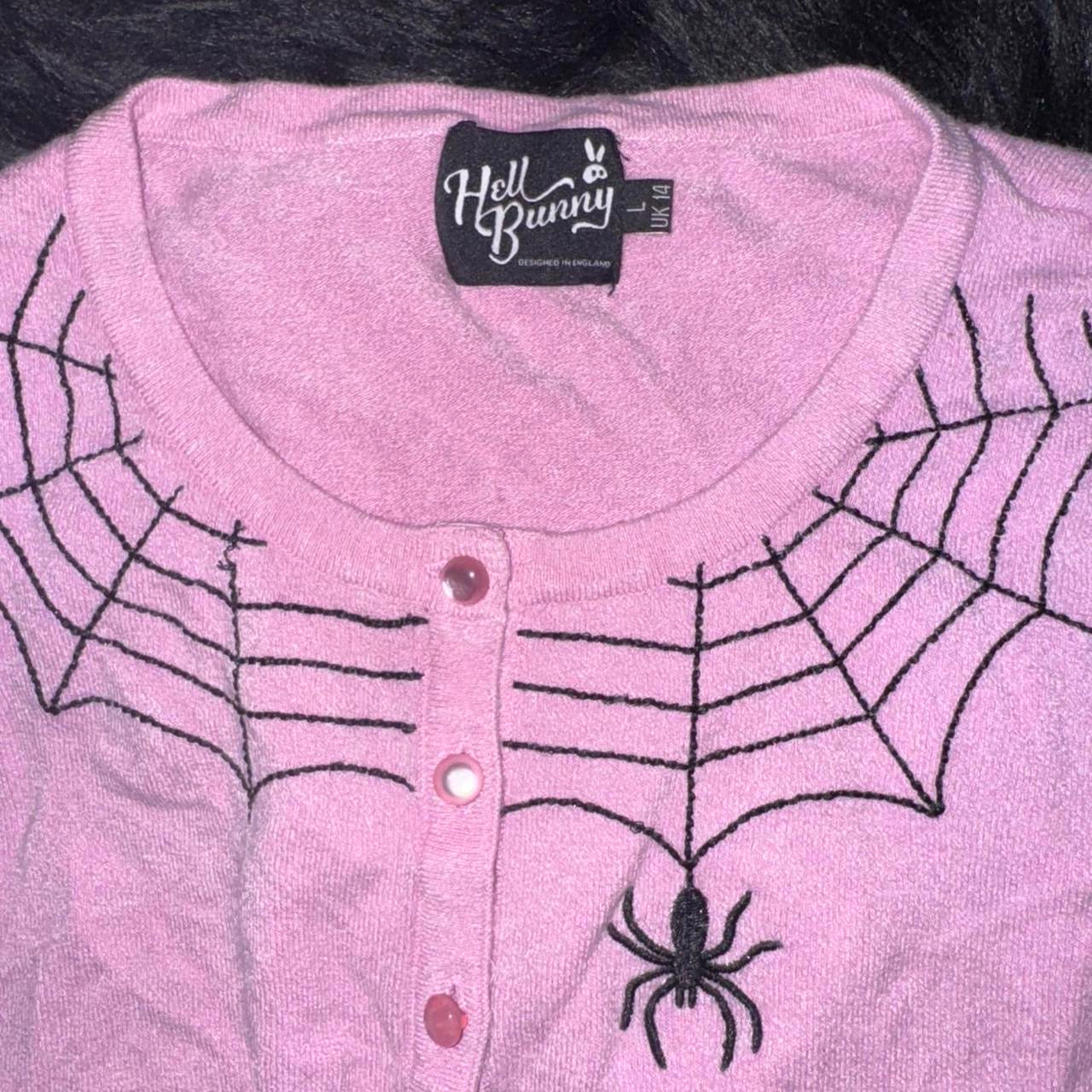 Pastel Pink Spiderweb Cardigan (L)