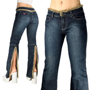 Miss Sixty Fur Trim Flare Jeans (M)