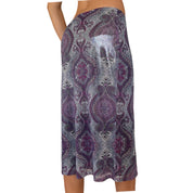 90s Iridescent Paisley Midi Skirt (M)