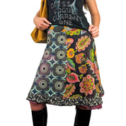 Desigual Patchwork Midi Skirt (XS)