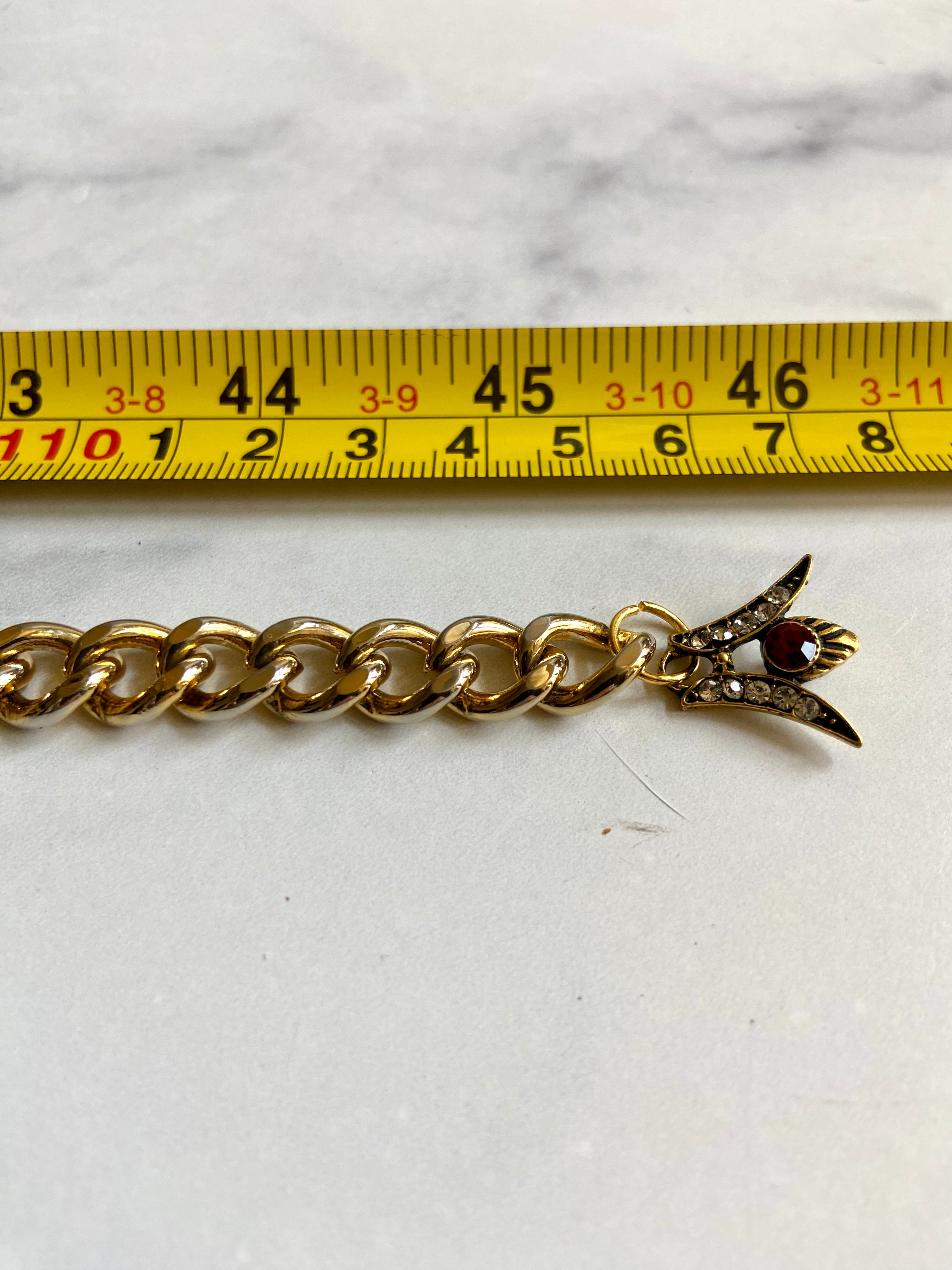 Red & gold chain belt