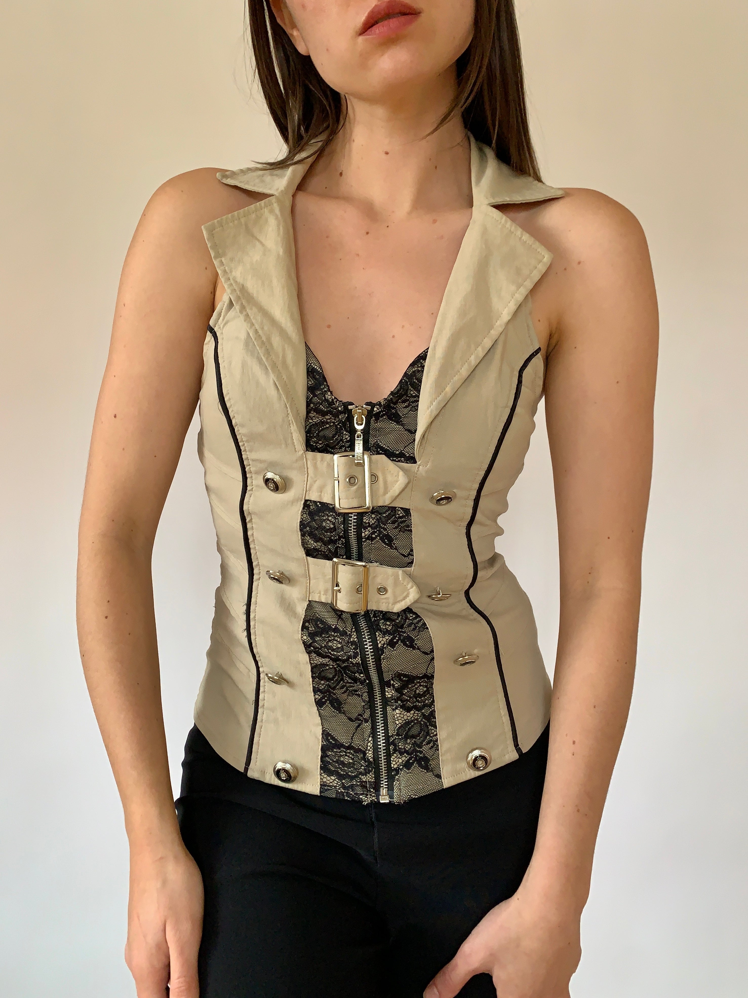 Y2K Buckle Top - M/L