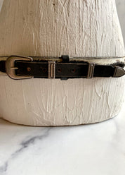 Leather hair belt