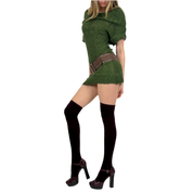 2000s Green Knit Mini Dress (M)