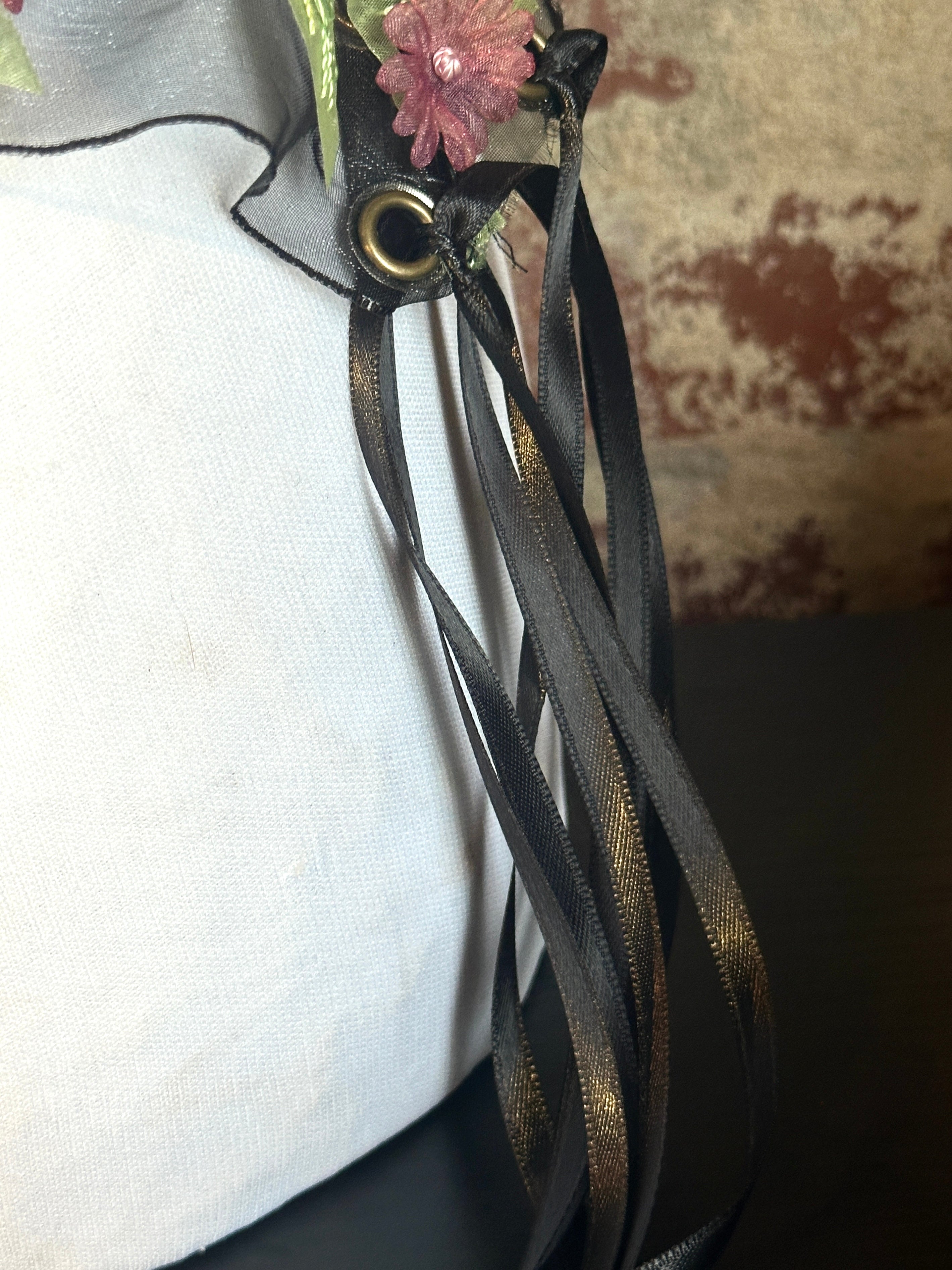Sheer Black Flower Belt