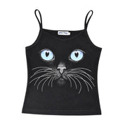 Italian Vintage Black Cat Cami (M)