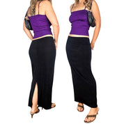 90s Slinky Shimmer Maxi Skirt (S)