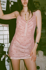 Veiled Apricot Mini Dress (S)