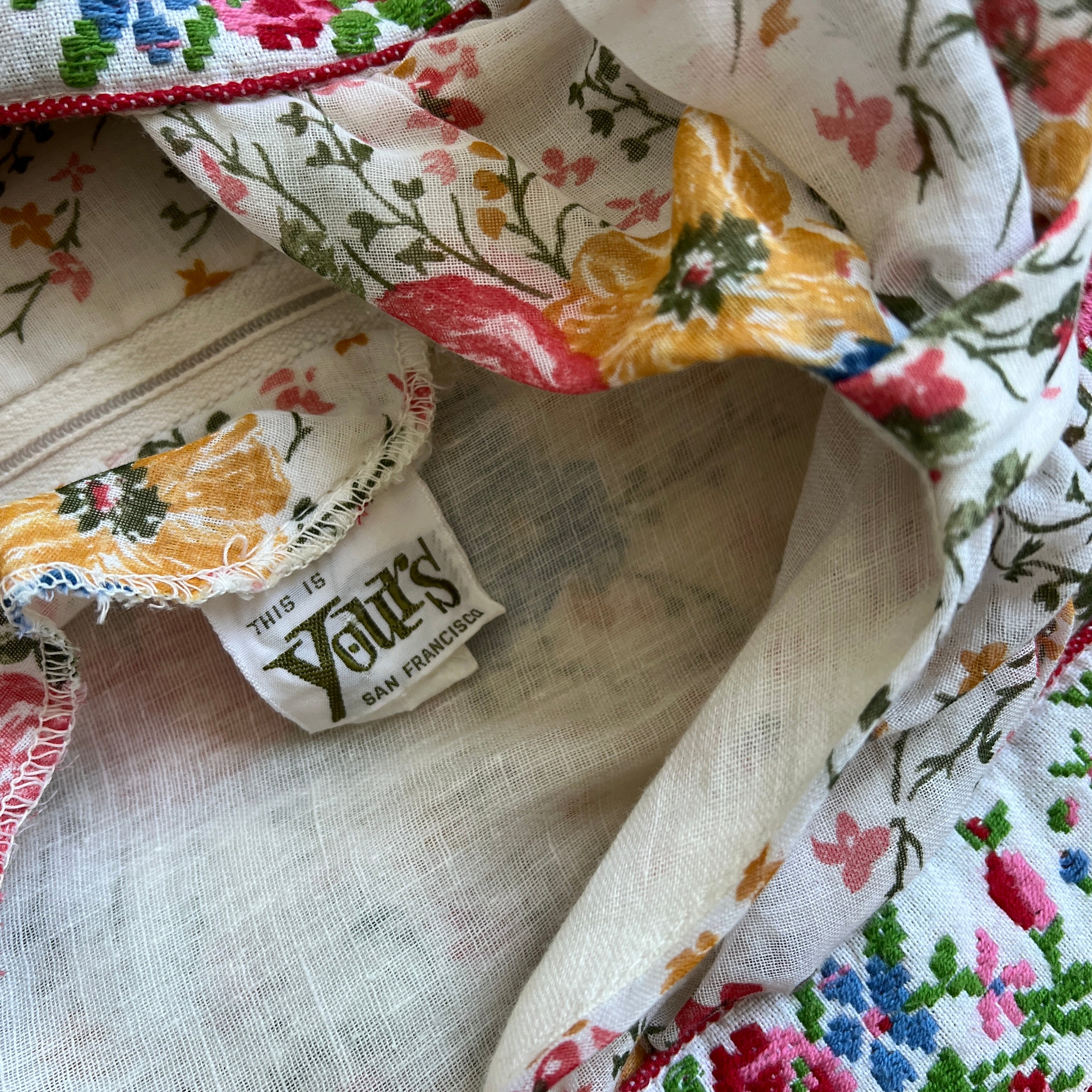 Vintage floral prairie dress (S)