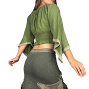 Early 2000s Bell Sleeve Crop Top (M/L)