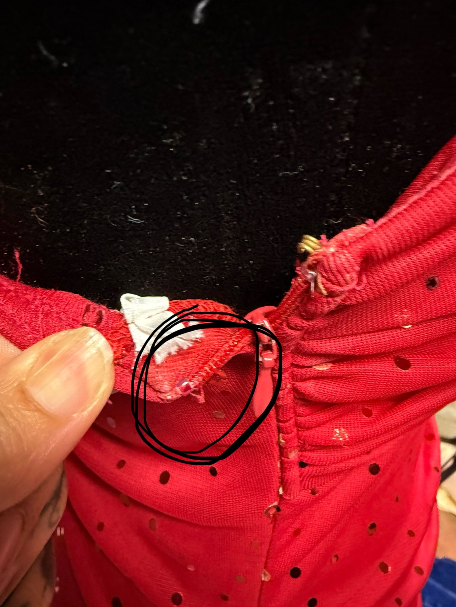 Vintage asymmetrical red dress (S)