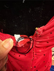 Vintage asymmetrical red dress (S)