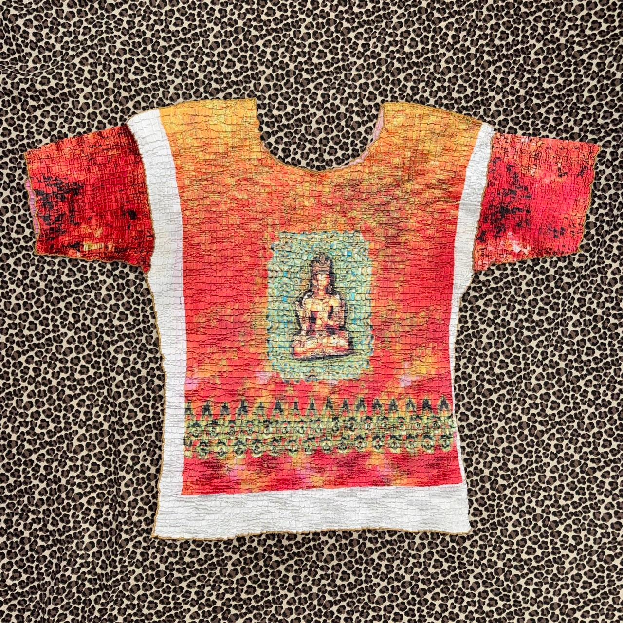 Vintage Buddha Graphic Scrunch Baby Tee (M)