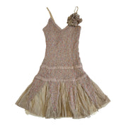 Zone Bleue Lace & Knot Drop Waist Skirt (XS/S)
