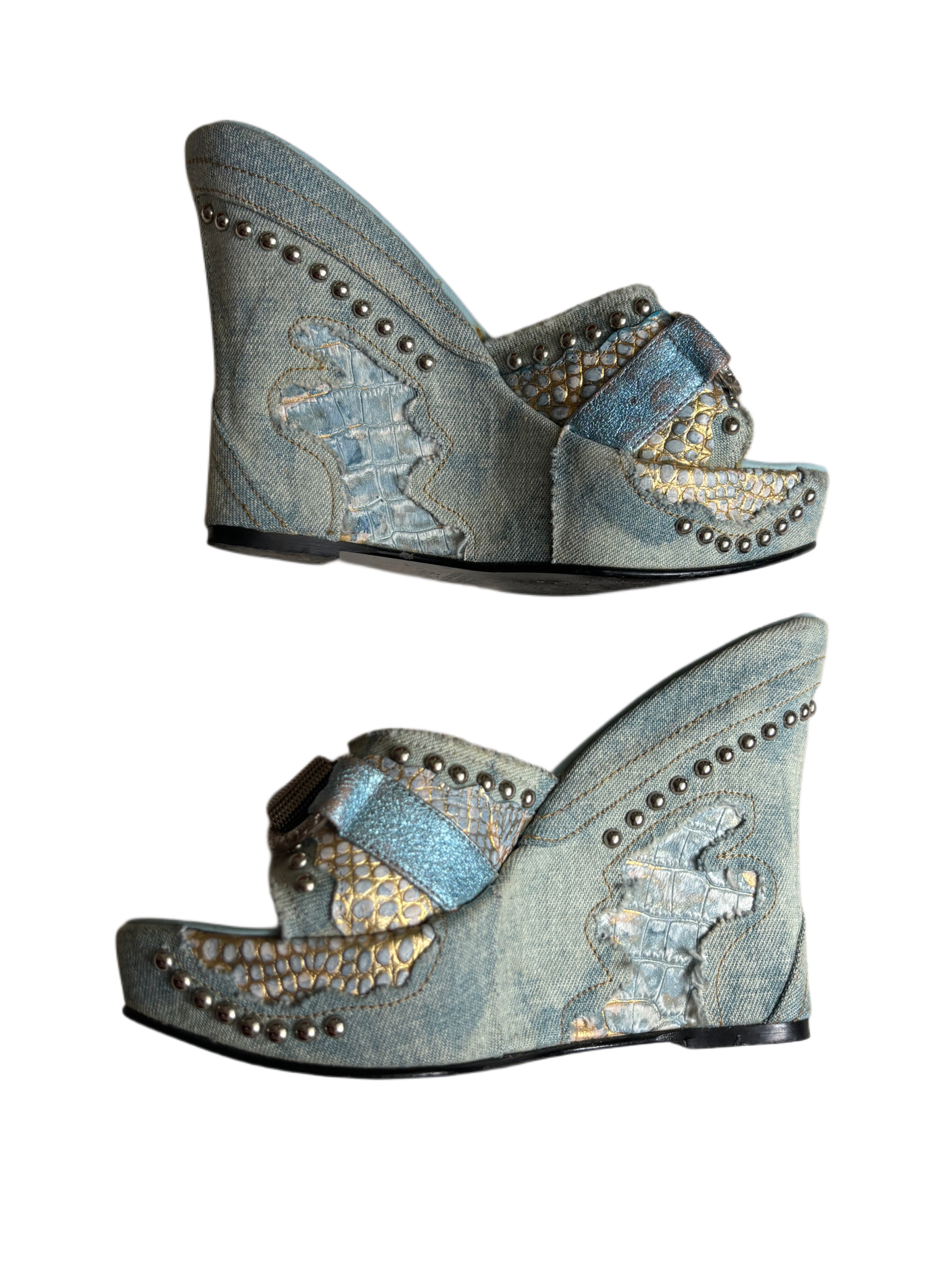 2000s El Dante's Couture Rockstar Wedges (5.5-6)