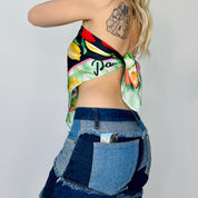 Fruit Print Silky Scarf