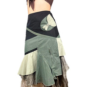 Euro Vintage Patchwork Utility Skirt (S)