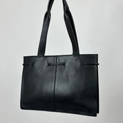 90's Black Leather Shoulder Bag