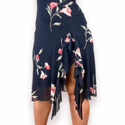 90s Floral Mesh Midi Dress (S)