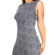 Vintage Silk Lace Motif Midi Dress (L)