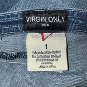 Y2K Strapless Denim Jumpsuit (XS)