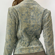 DKNY Muted Floral Velvet Blazer (S)