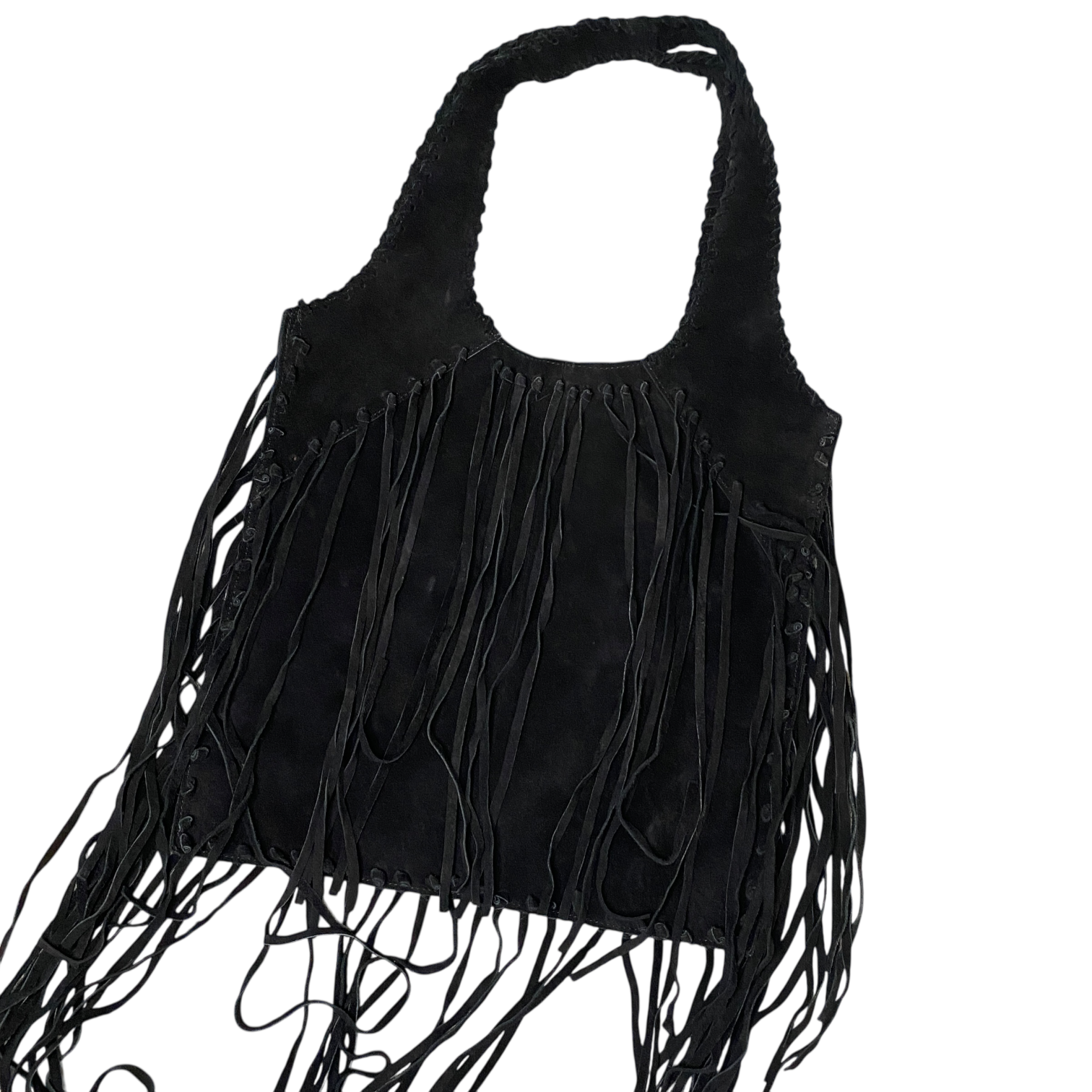 Vintage Suede Tassel Shoulder Bag
