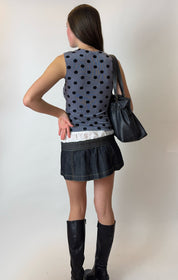 Polka Dot Cutout Tank (S)