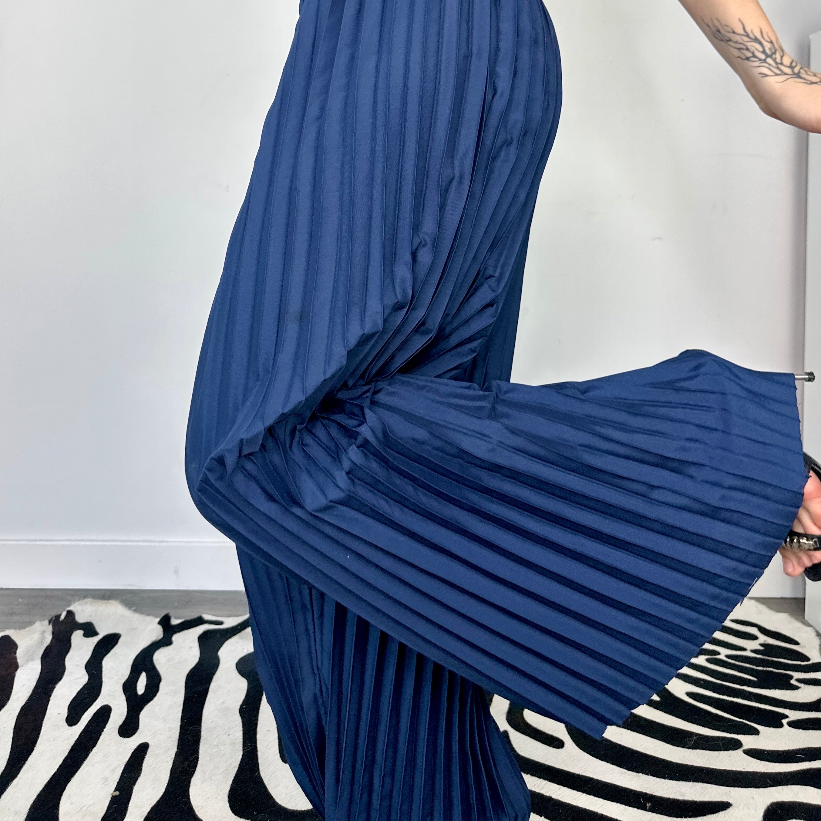 Issey Miyake Style Pleated Wide Leg Trousers (L)
