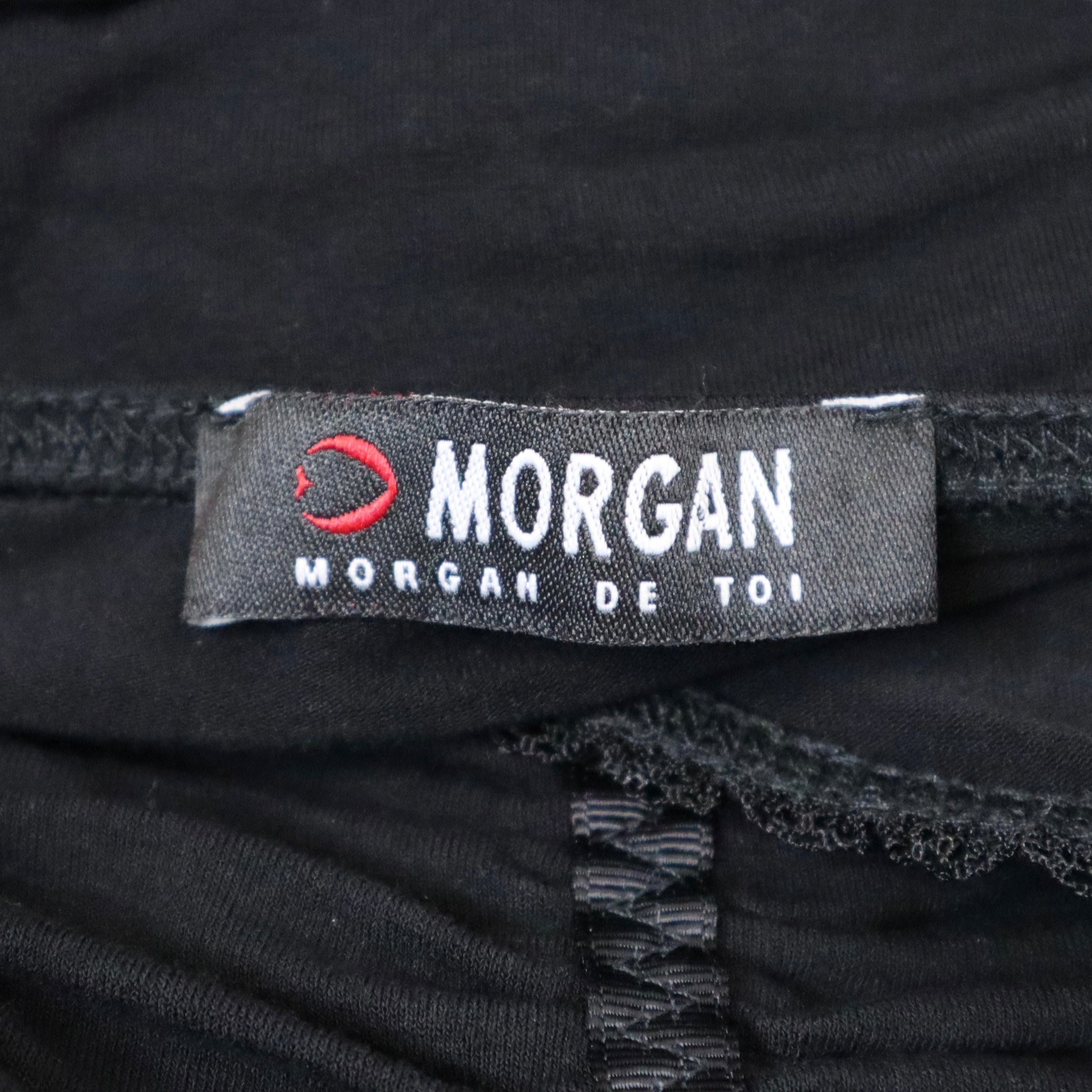 Y2K MORGAN DE TOI Black Ruched Tank Top (S/M)