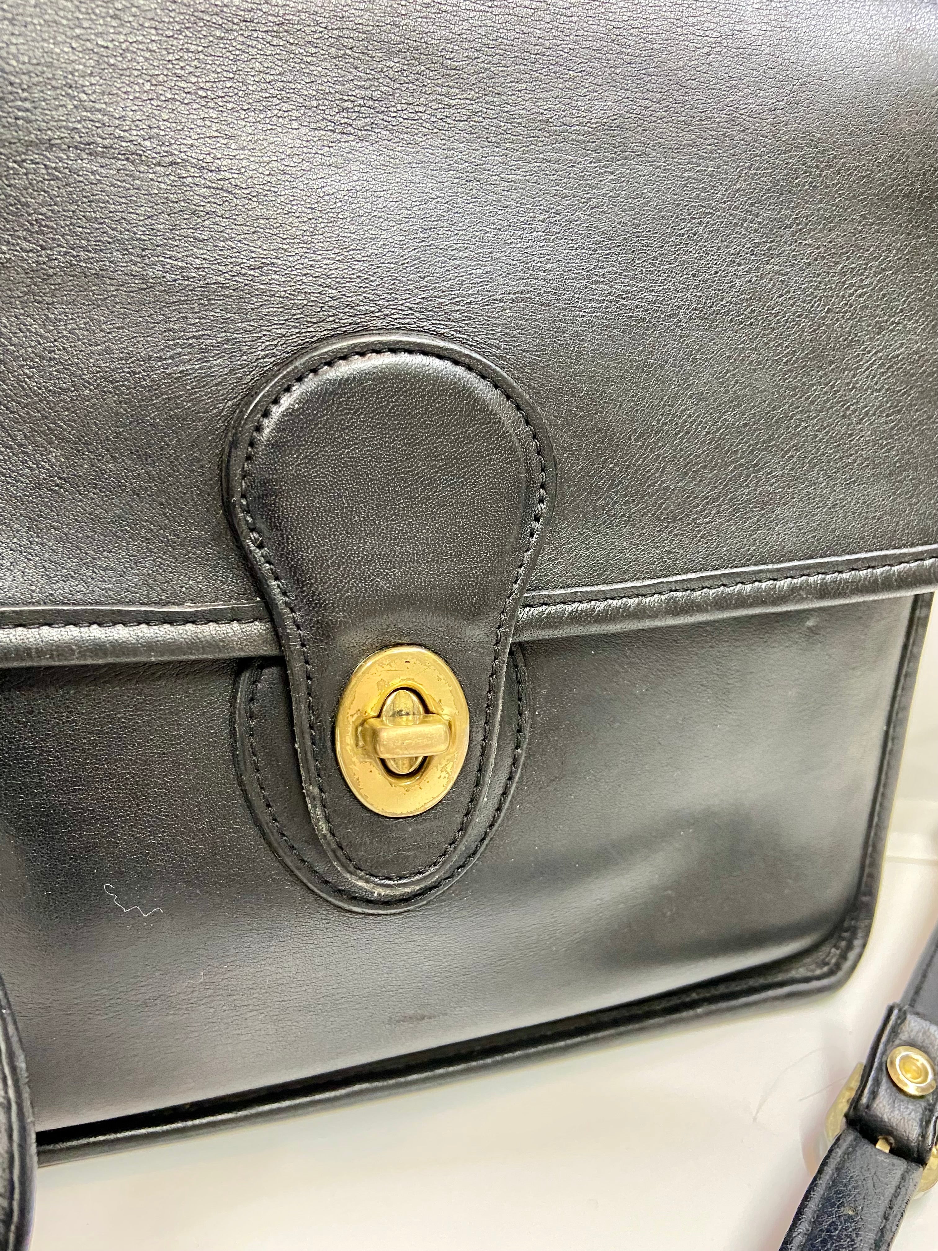 Black leather purse