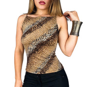 90s Slinky Snake Print Top (M)