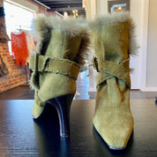 Green Suede Booties (8)