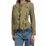 Vintage Khaki Military Jacket (S)