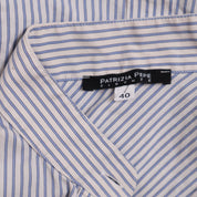 Y2K PATRIZIA PEPE Blue Pinstripe Blouse (S)