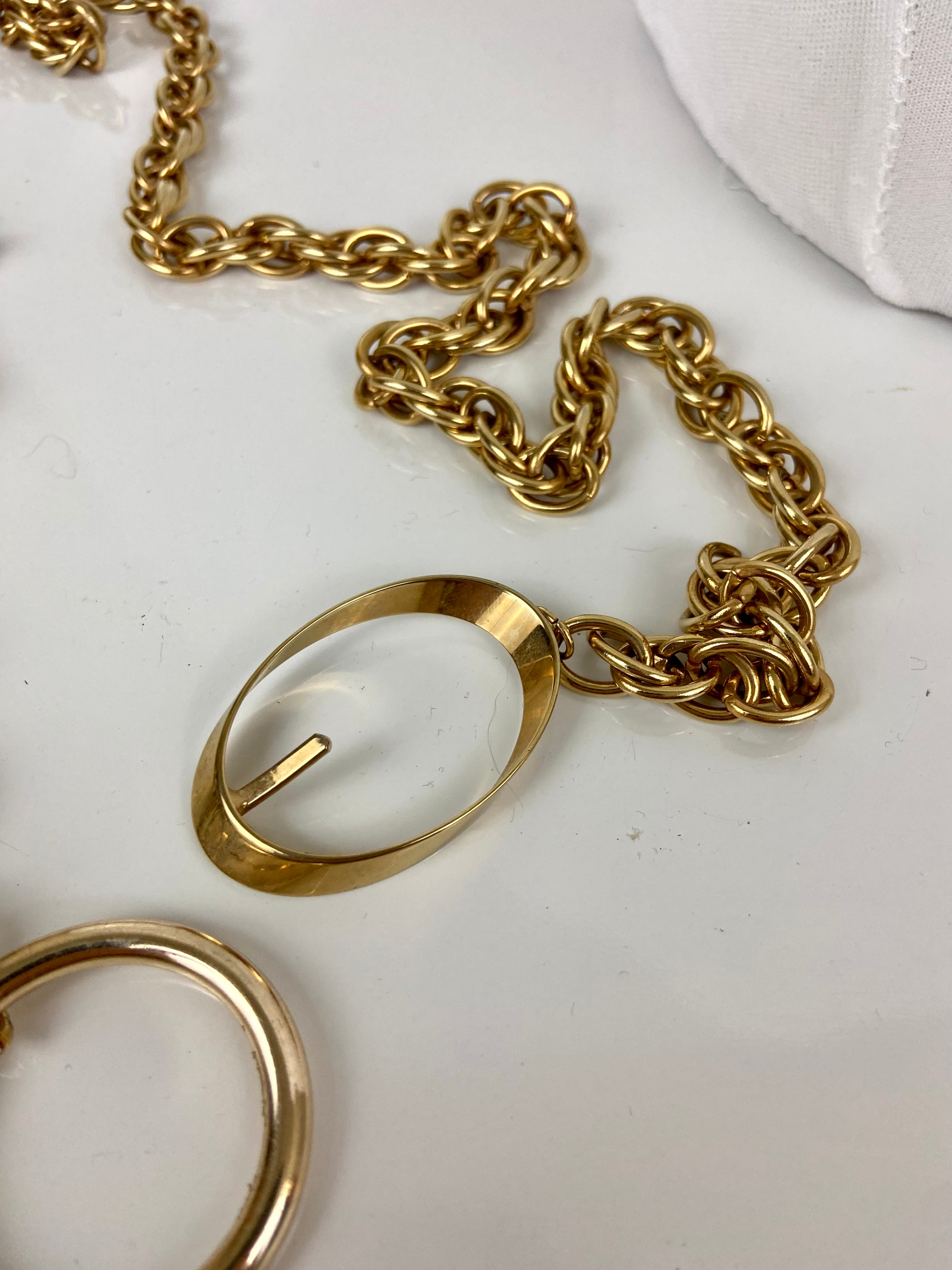 Boho Style Gold Tone Chain
Hook Buckle Belt