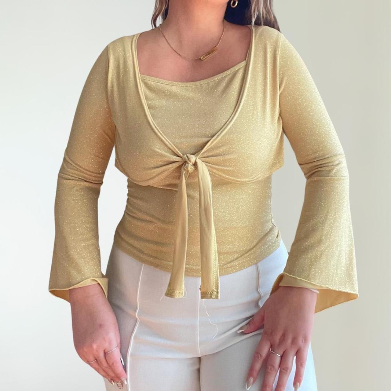 Vintage 90’s Shimmer Gold Top (M)
