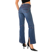 Y2K Rave Flare Jeans (S)