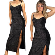90s Shimmer Maxi Dress (L)