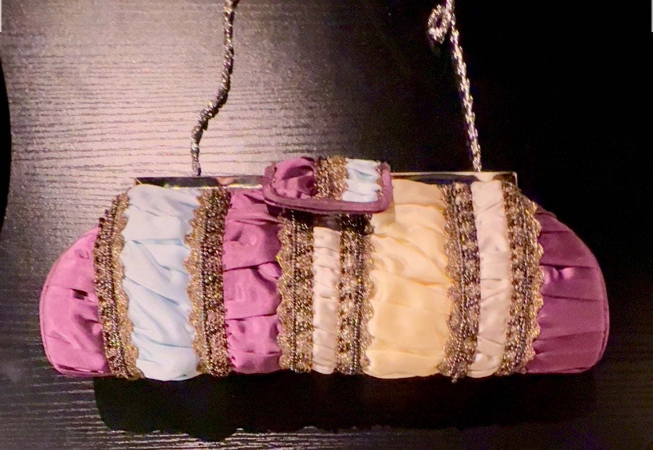Satins beaded purse