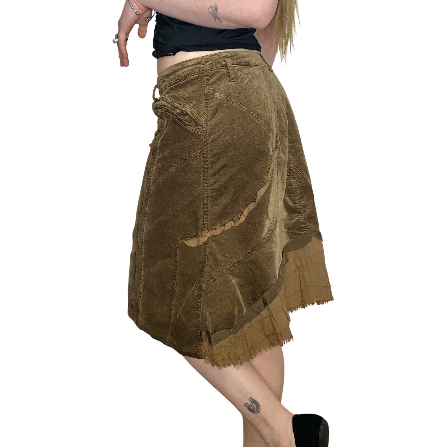 Vintage Parisian Style Back Midi Skirt (M)