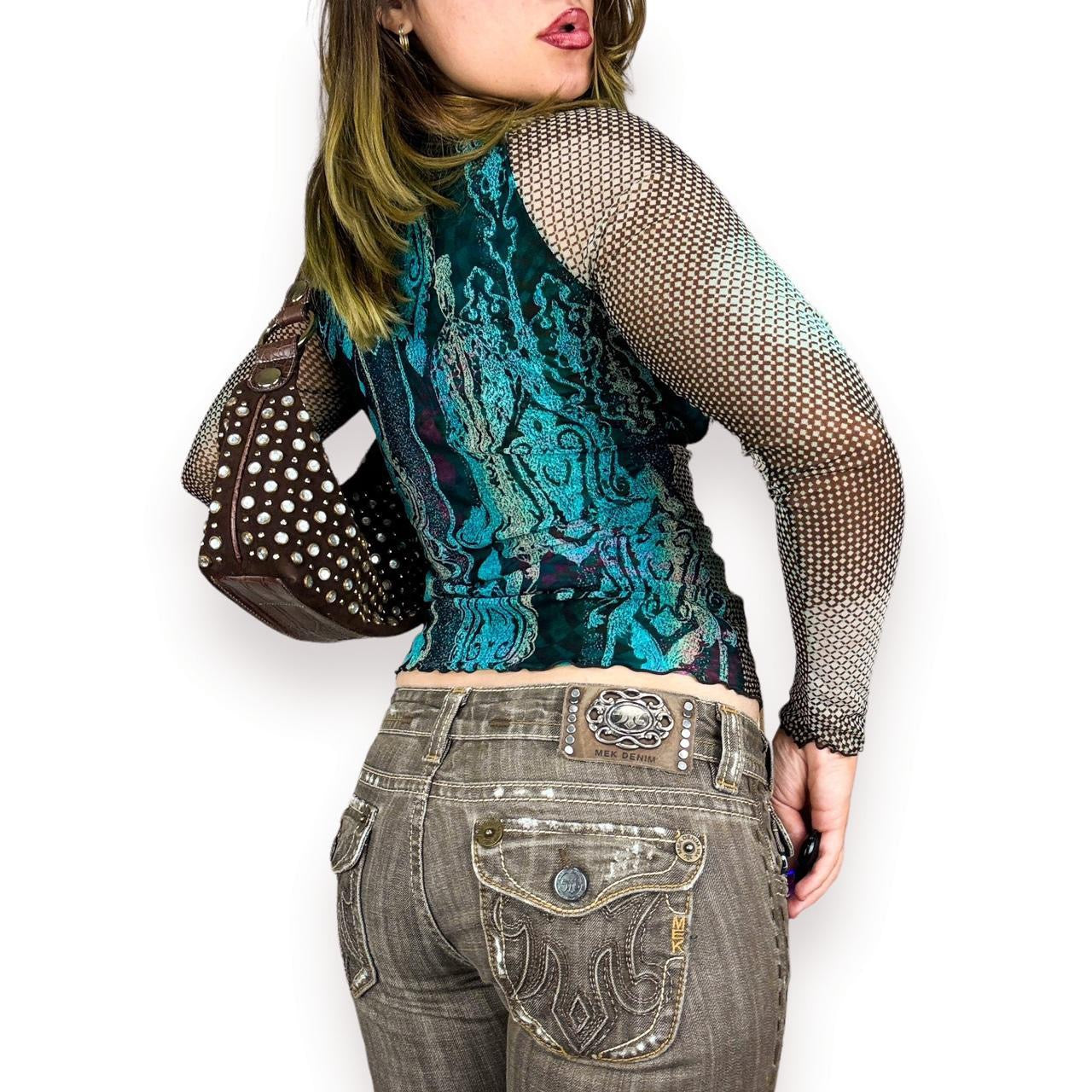2000s Abstract Mesh Top (M)