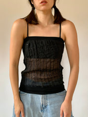 Y2K Noir Cami - XS/S