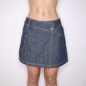 Y2K Denim Mini Skort (M)