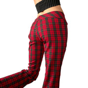 2000s Plaid Low Rise Flares (S/M)