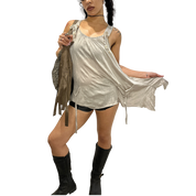 Vintage Bow Avant Garde Asymmetrical Top / Mini Dress (M/L)
