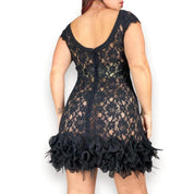Noir Lace Babydoll Dress (M)