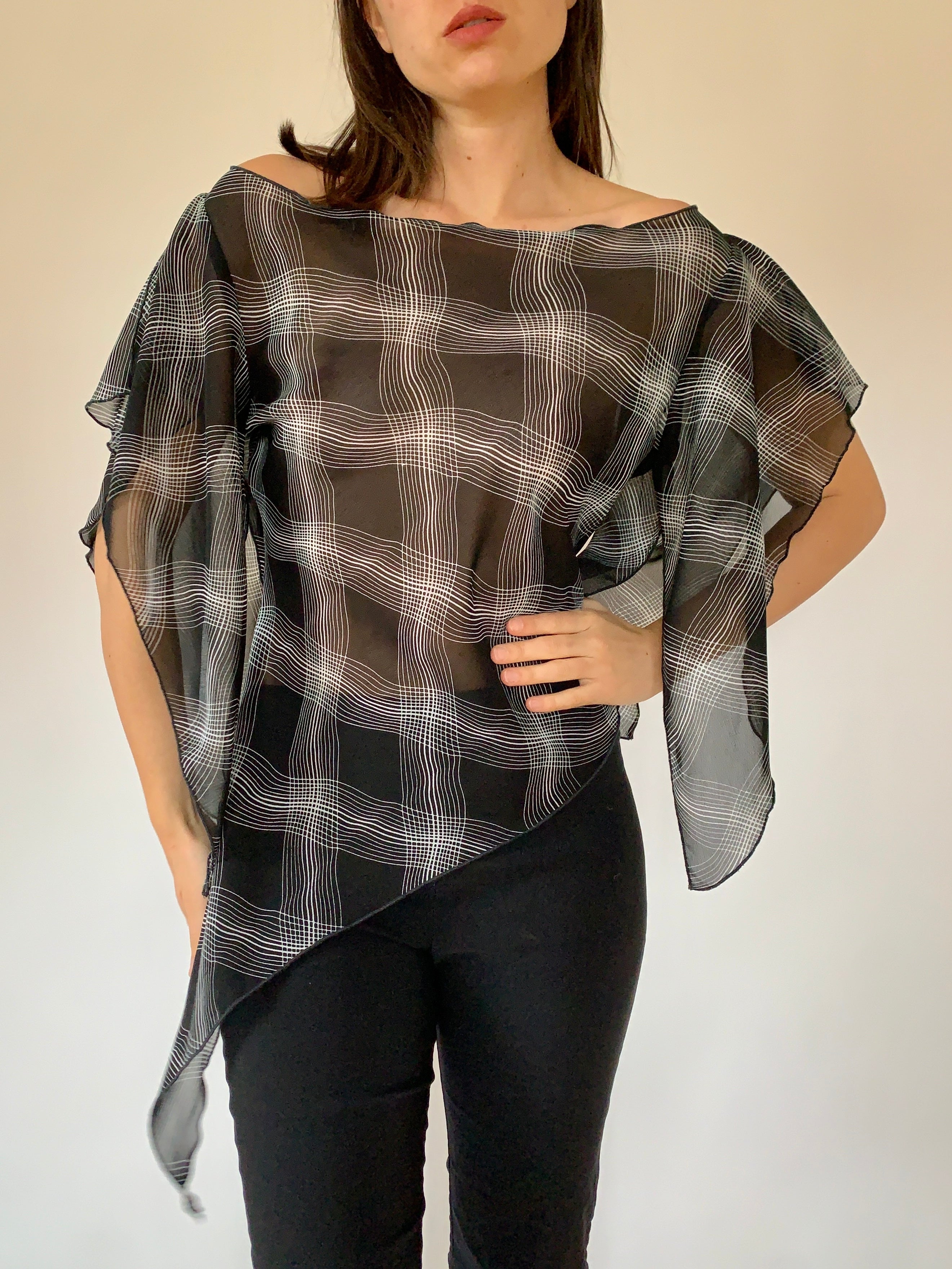 Y2K Flowy Blouse - Medium